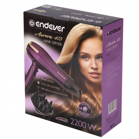 Фен для волос ENDEVER AURORA-473