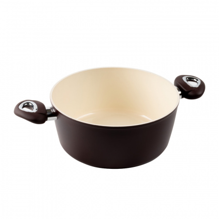 Кастрюля алюминиевая с крышкой ENDEVER Stone-CREME-24C