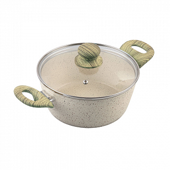 Кастрюля ENDEVER Stone-Beige-20C с крышкой ?20 см